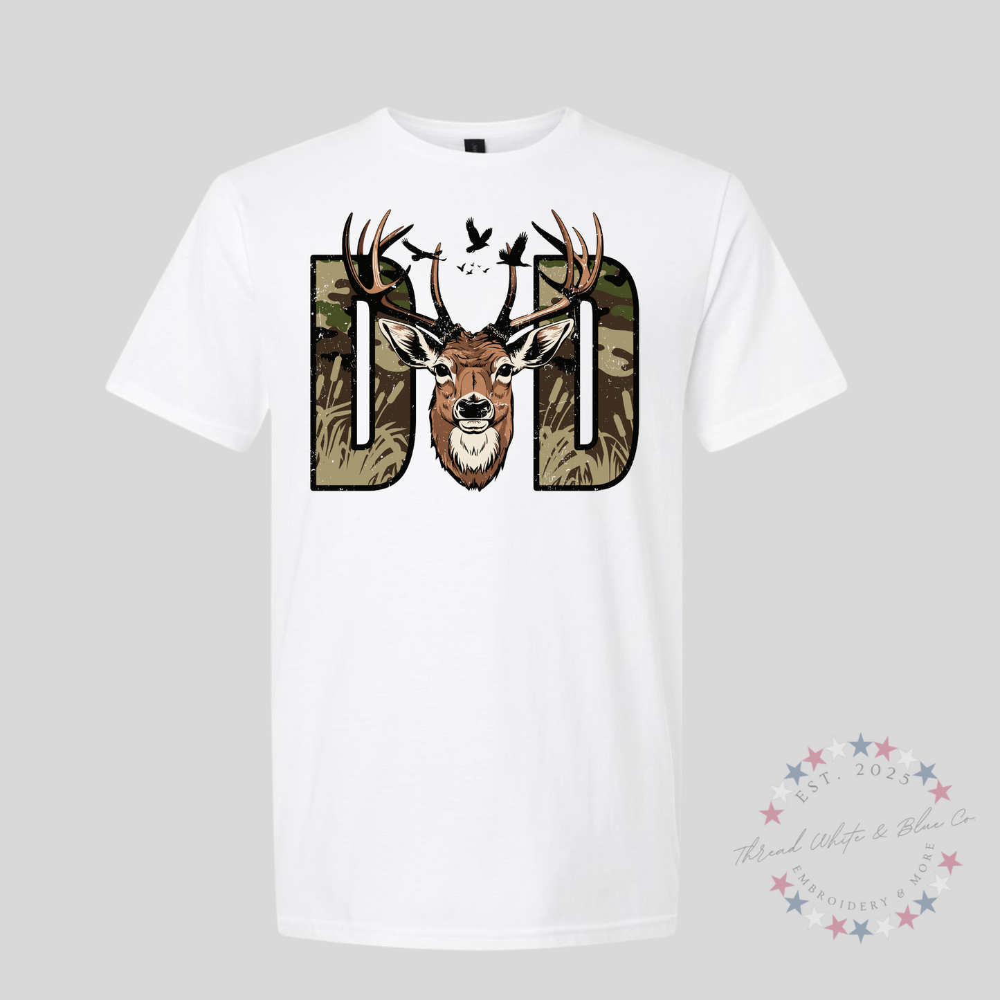 Camo Deer Hunting Dad T-Shirt