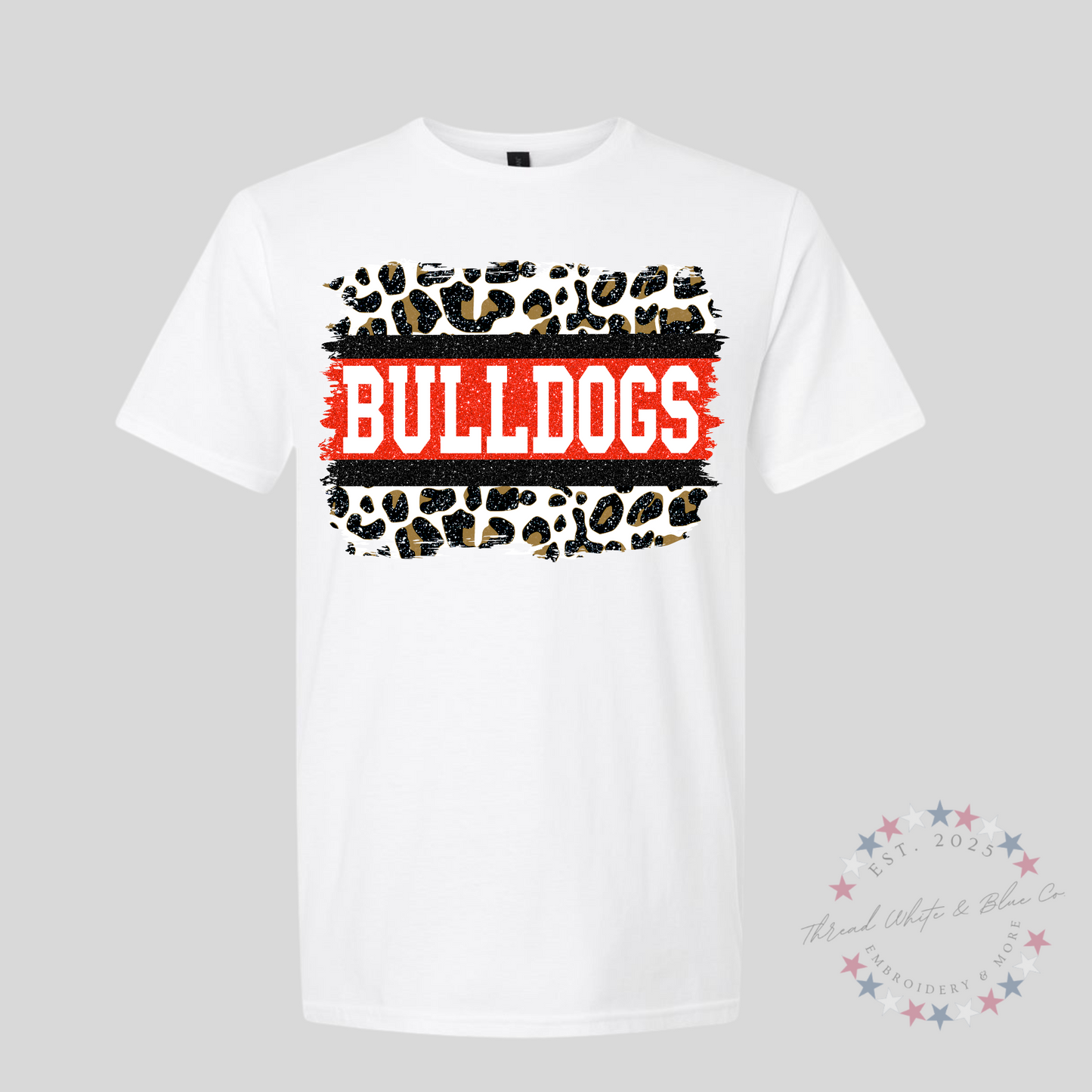 Georgia Bulldogs T-Shirt – Leopard Print Game Day Graphic Tee for UGA Fans