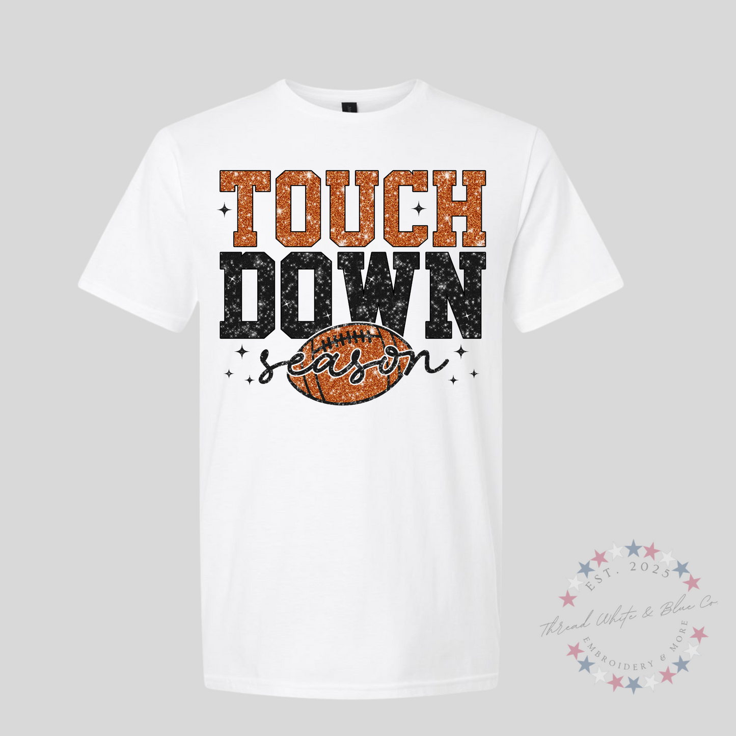 Touchdown Season T-Shirt – Sparkly Football Game Day Tee for Fall Fans & Tailgaters