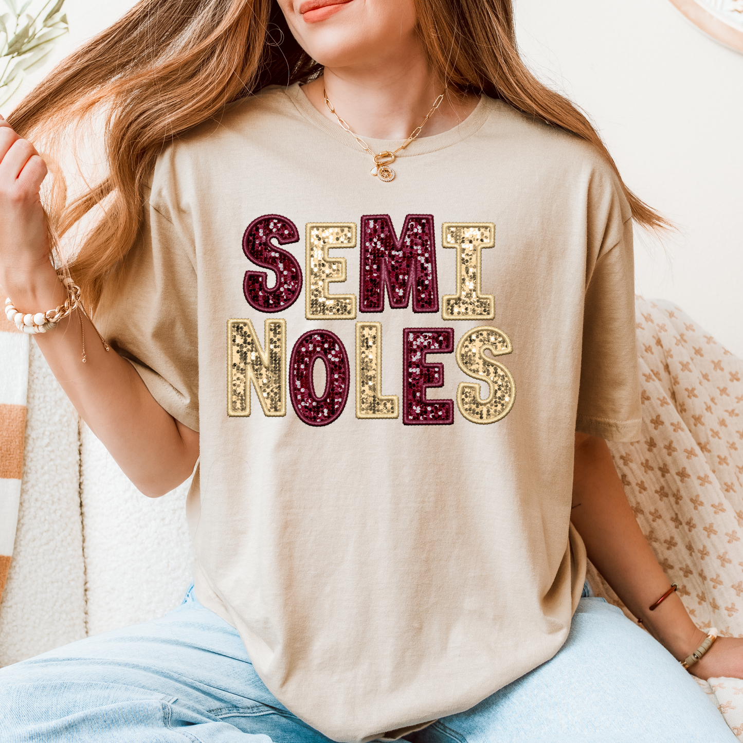 Florida State Seminoles Glitter T-Shirt | FSU Game Day Tee