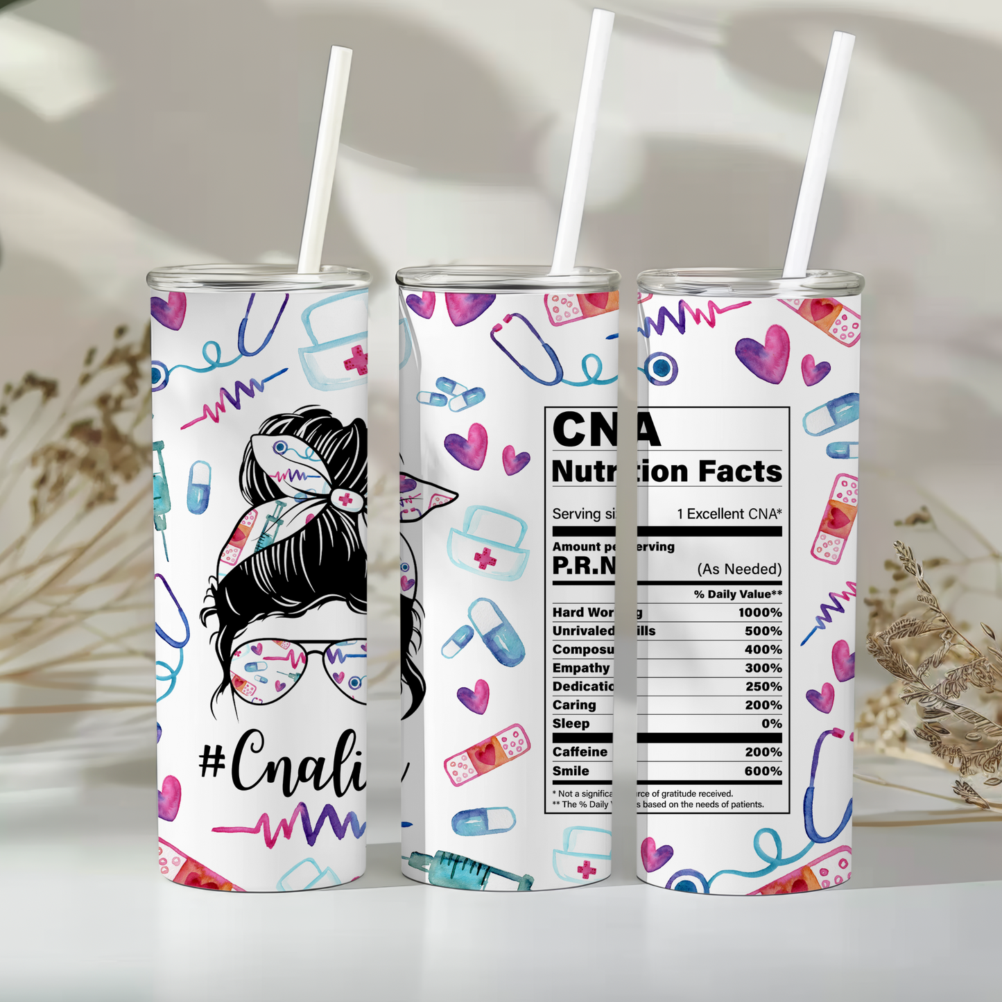 CNA Life 20 oz Tumbler – Cute Medical Themed Stainless Steel Cup for Certified Nursing Assistants