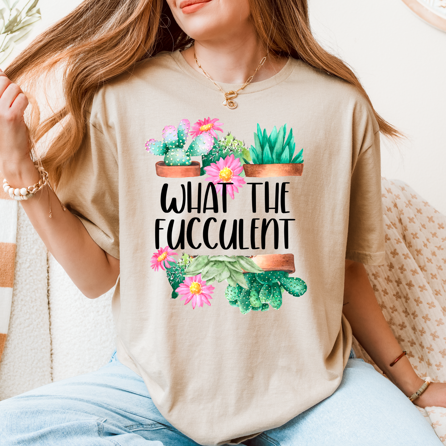 What the Fucculent T-Shirt – Funny Succulent Plant Lover Tee