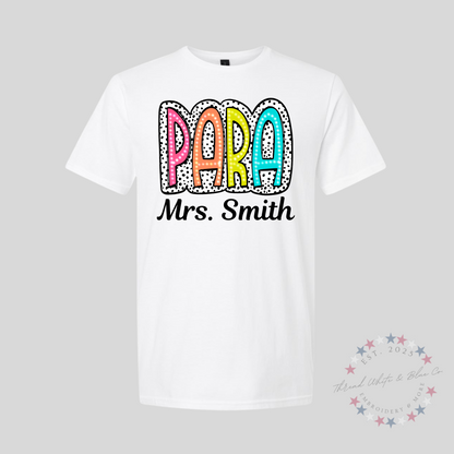 Personalized Paraprofessional T-Shirt