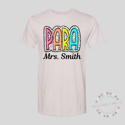 Personalized Paraprofessional T-Shirt