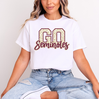 Go Seminoles T-Shirt – Leopard Print Florida State Game Day Tee