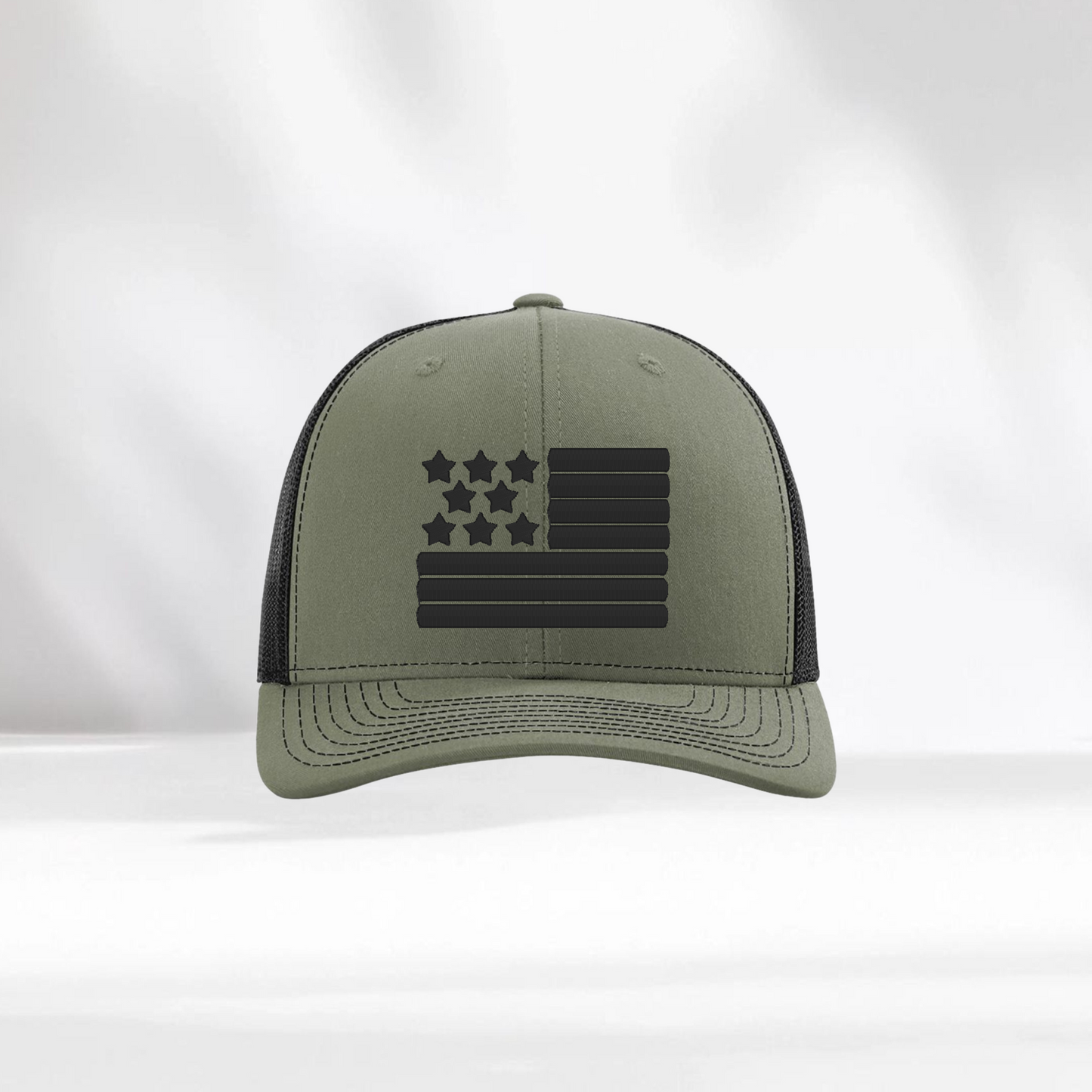 3D Embroidered American Flag Hat – Richardson 112 Trucker Cap