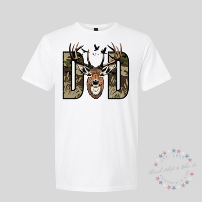 Camo Deer Hunting Dad T-Shirt