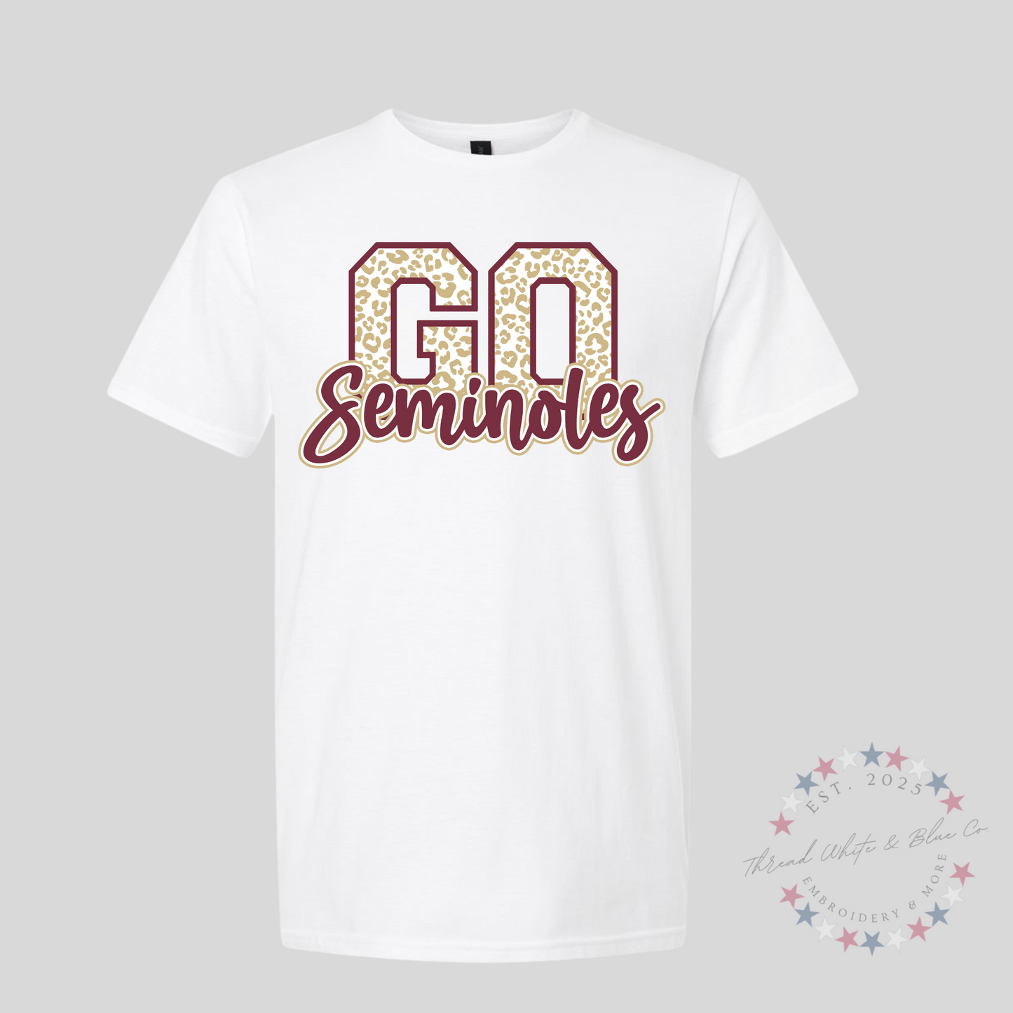 Go Seminoles T-Shirt – Leopard Print Florida State Game Day Tee