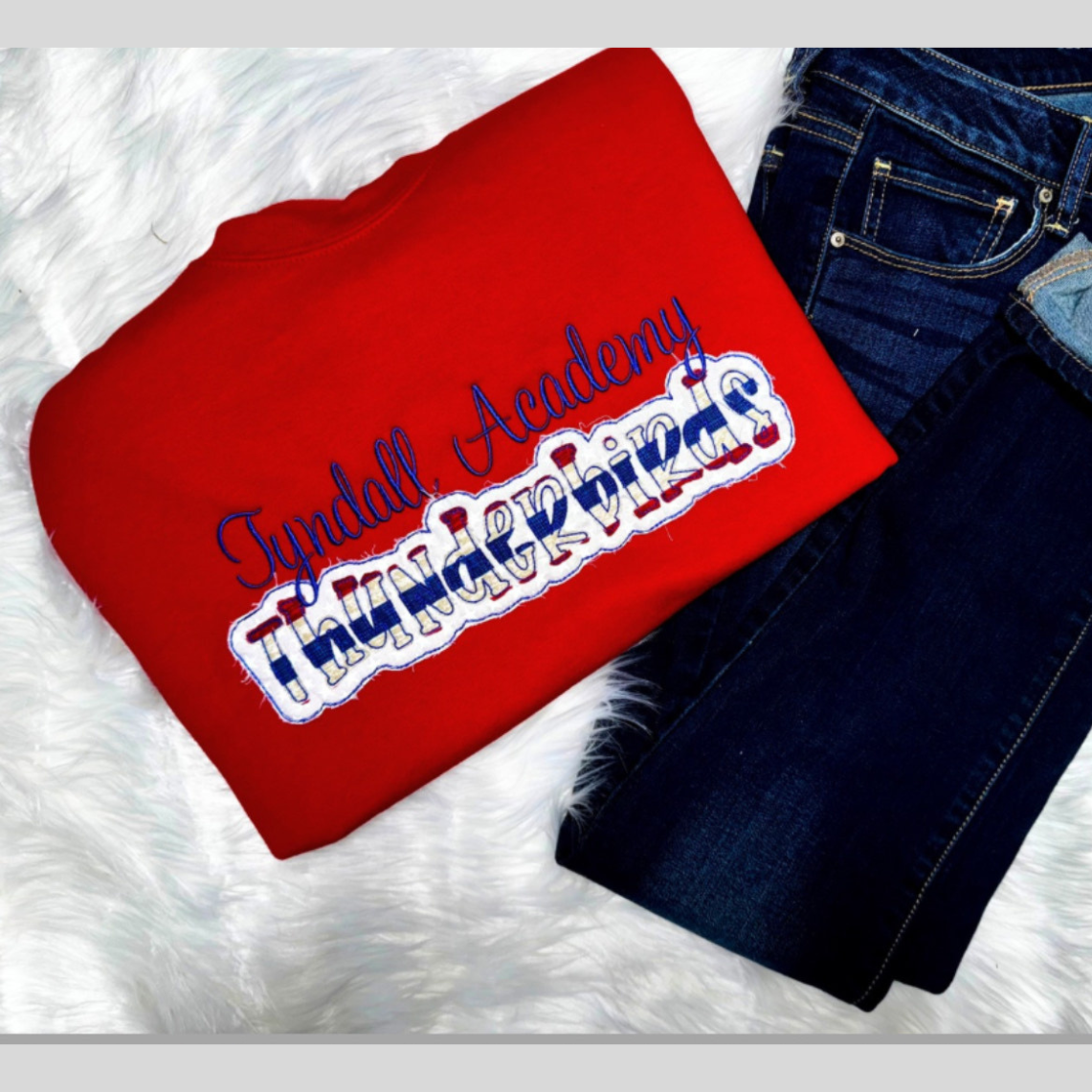 Tyndall Academy Thunderbirds Embroidered Crewneck Sweatshirt