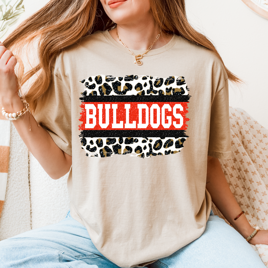 Georgia Bulldogs T-Shirt – Leopard Print Game Day Graphic Tee for UGA Fans