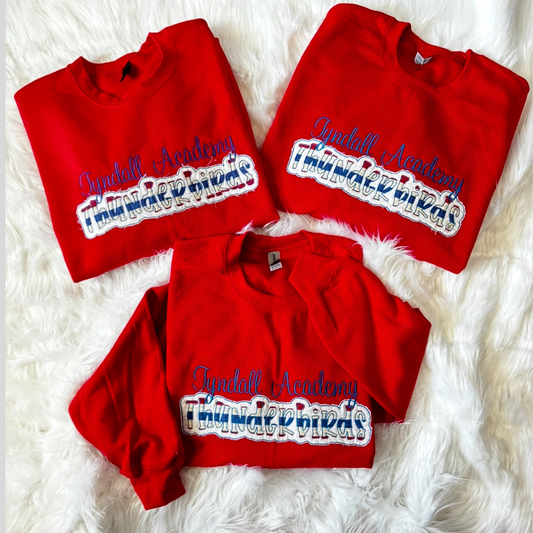 Tyndall Academy Thunderbirds Embroidered Crewneck Sweatshirt