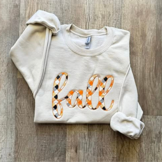Fall Embroidered Crewneck Sweatshirt – Cozy Autumn Vibes