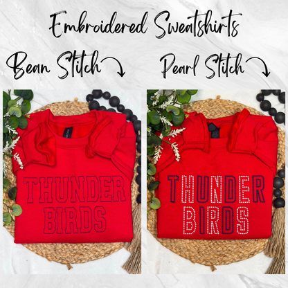 Mascot/School Embroidered Sweatshirts