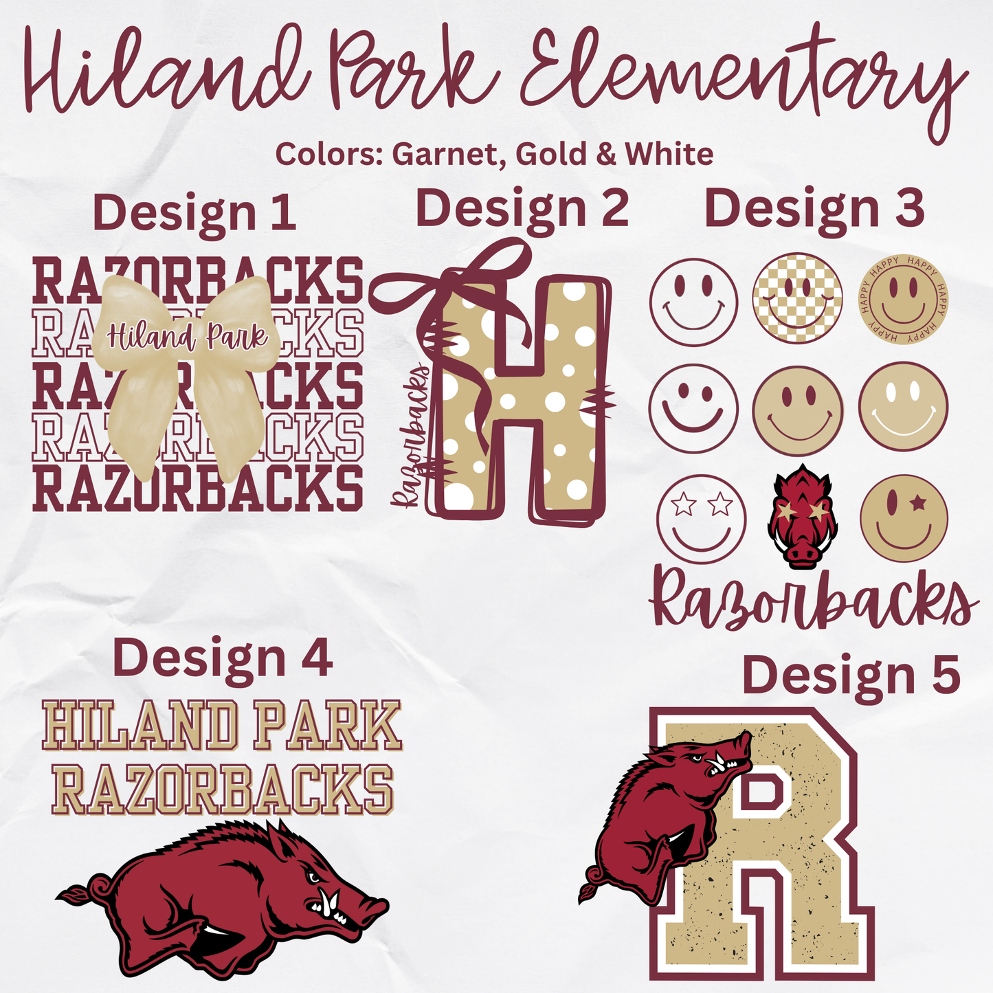 Hiland Park Elementary School Tees