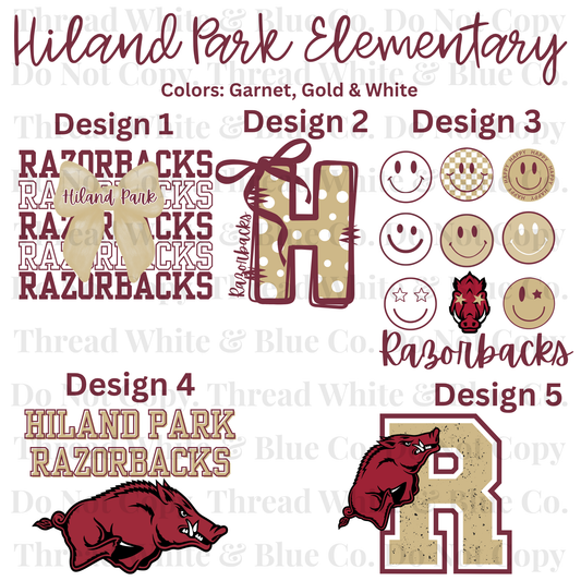 Hiland Park Elementary School Tees