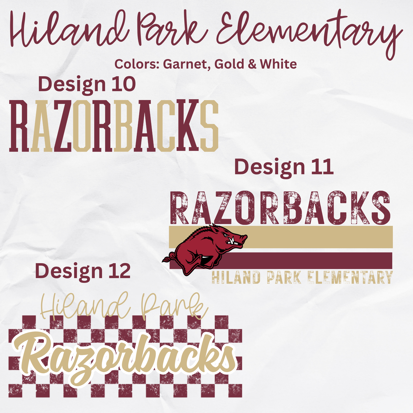 Hiland Park Elementary School Tees