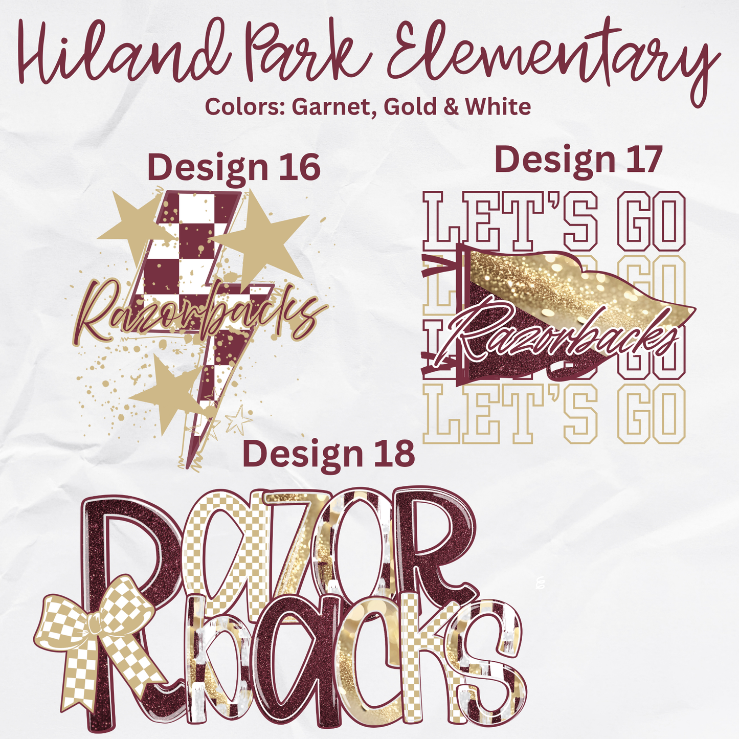 Hiland Park Elementary School Tees
