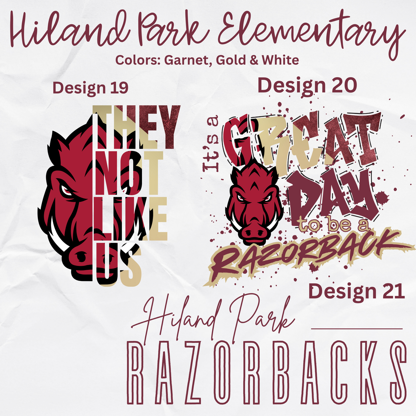 Hiland Park Elementary School Tees