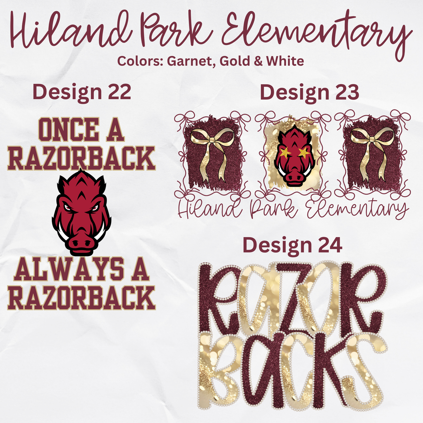 Hiland Park Elementary School Tees