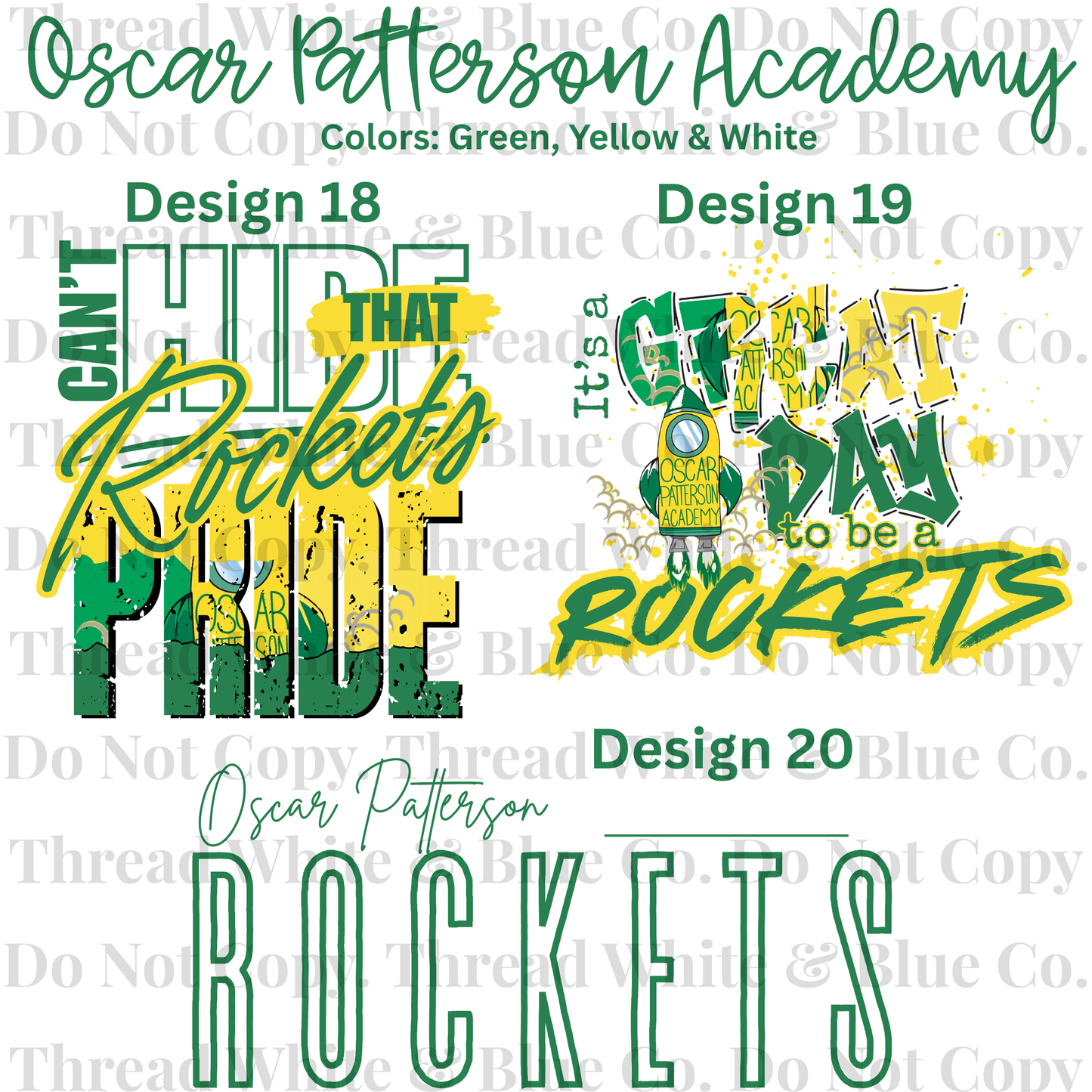 Oscar Patterson Academy Dri-Fit Tees