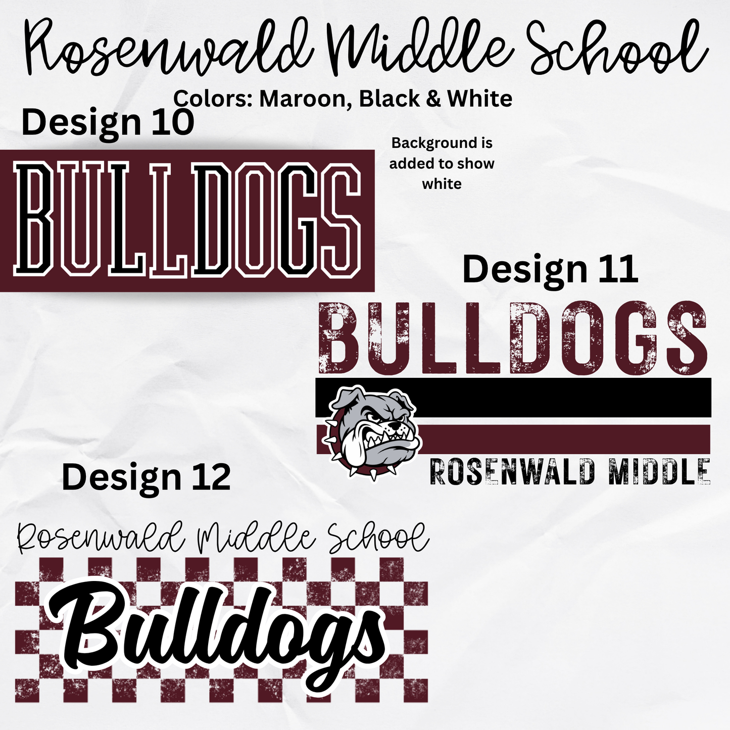 Rosenwald Middle School Dri-Fit Tees
