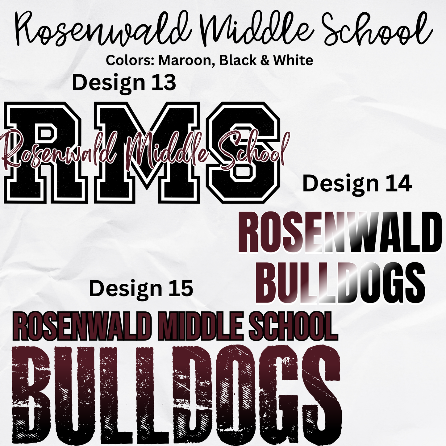 Rosenwald Middle School Dri-Fit Tees