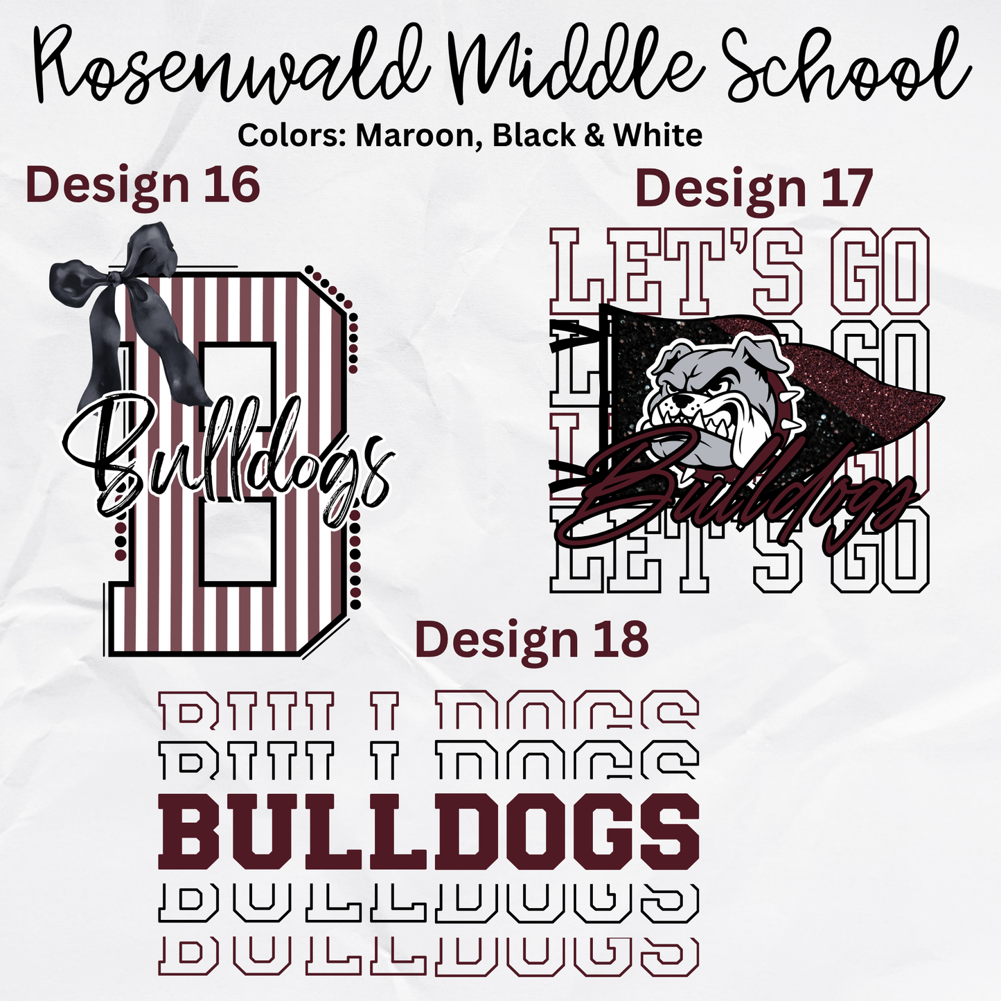 Rosenwald Middle School Dri-Fit Tees