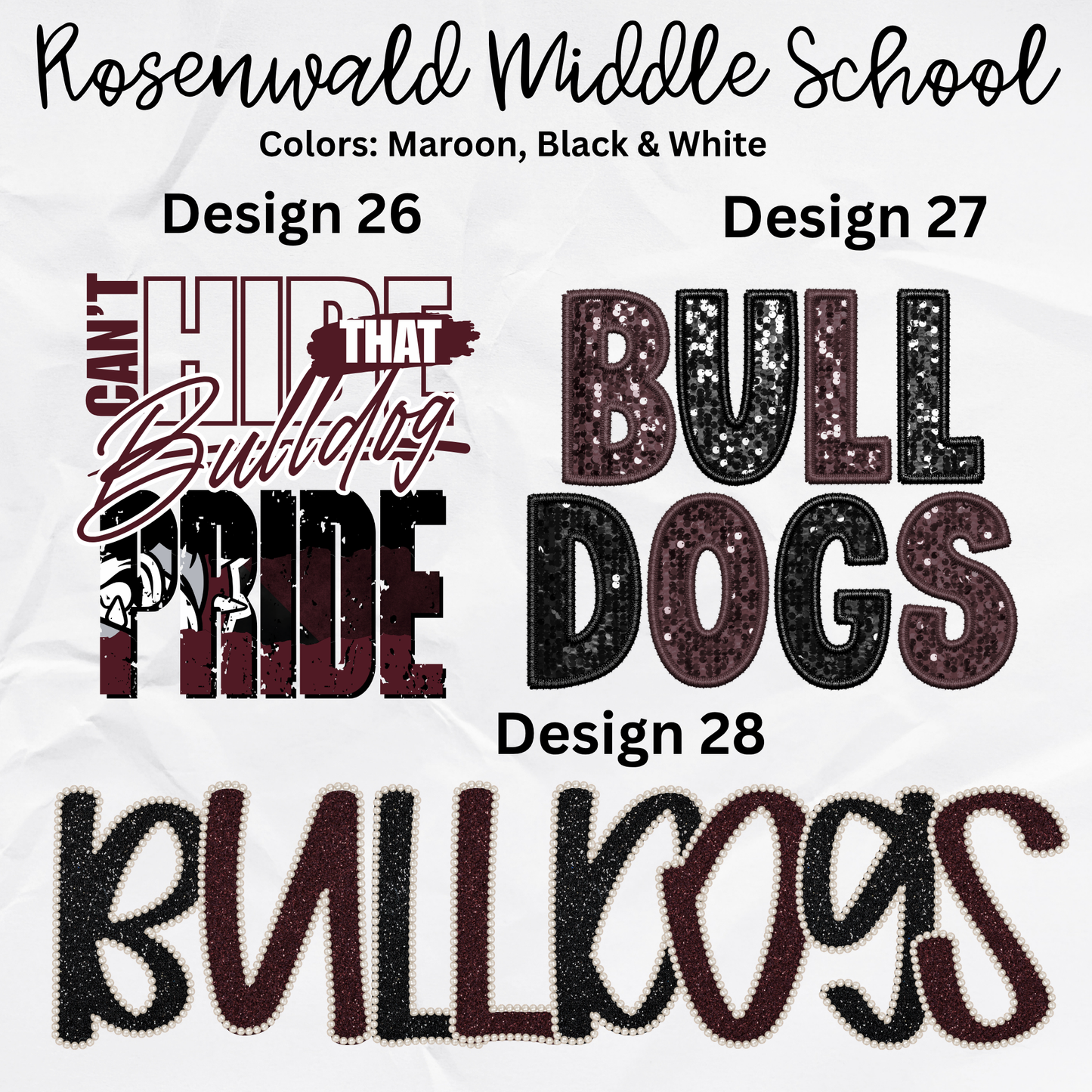 Rosenwald Middle School Dri-Fit Tees