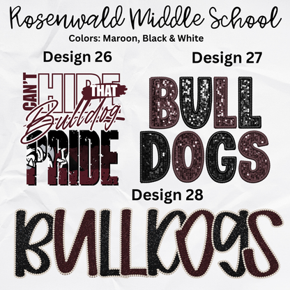 Rosenwald Middle School Dri-Fit Tees
