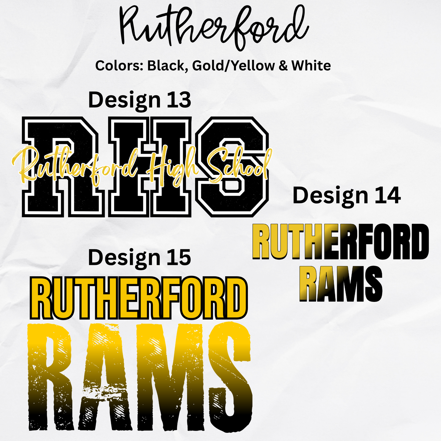 Rutherford High School Tees