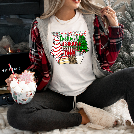 Christmas "Torn Between Looking Like a Snack or Eating One" T-Shirt – Festive, Funny & Deliciously Relatable