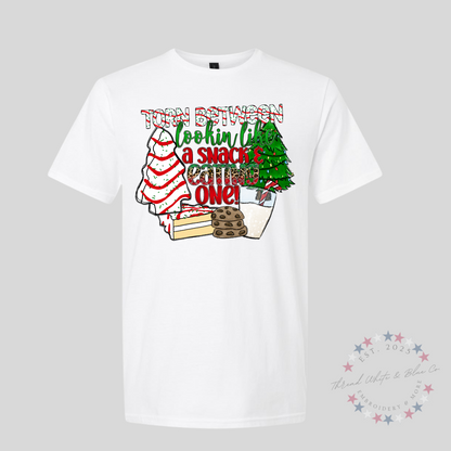 Christmas "Torn Between Looking Like a Snack or Eating One" T-Shirt – Festive, Funny & Deliciously Relatable