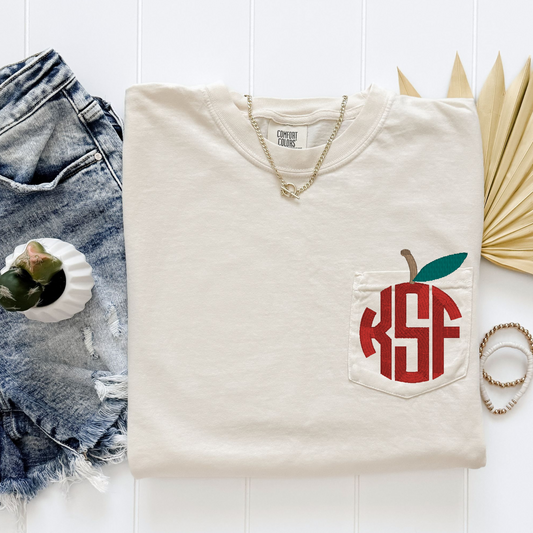 Personalized Teacher Comfort Colors Pocket Tee