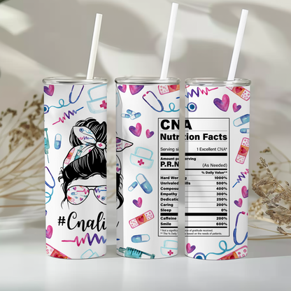 CNA Life 20 oz Tumbler – Cute Medical Themed Stainless Steel Cup for Certified Nursing Assistants