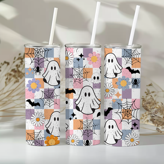 👻🌸 Pastel Ghost Halloween Tumbler