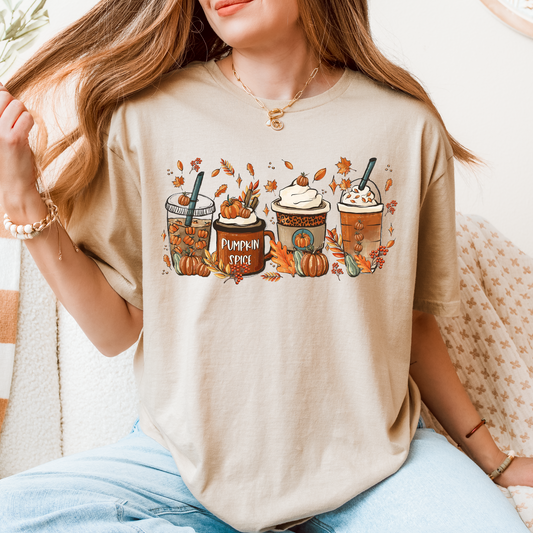 Pumpkin Spice Fall T-Shirt – Cozy Autumn Style for PSL Lovers