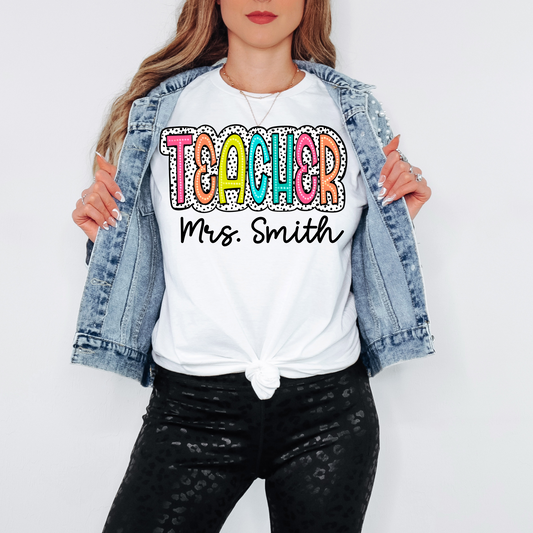 Personalized Teacher T-Shirt