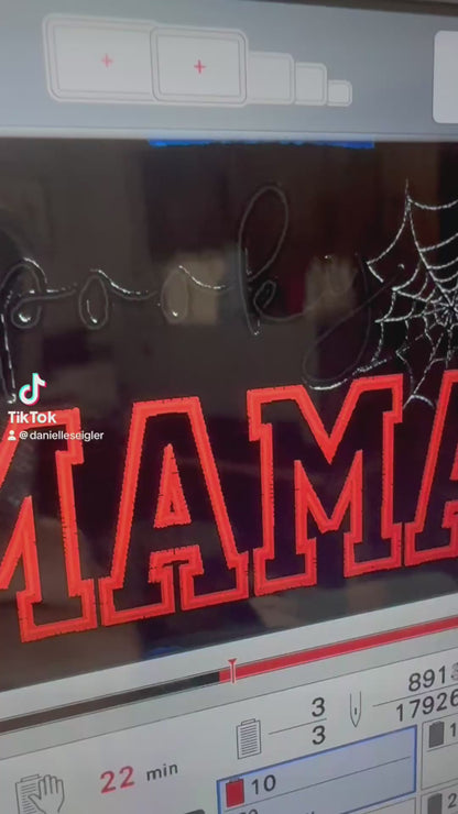 Glow-in-the-Dark Spooky Mama Appliqué Crewneck