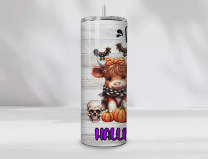 🐮 Highland Cow Holiday Tumbler -(Halloween, Thanksgiving & Christmas)