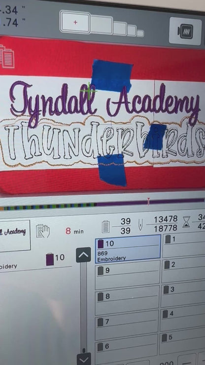Tyndall Academy Thunderbirds Embroidered Crewneck Sweatshirt