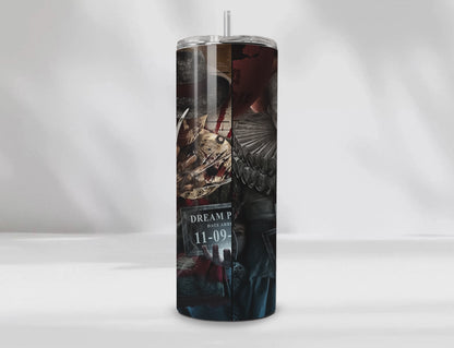 Halloween Horror Mugshot 20 oz Tumbler – Spooky Movie Villains Cup