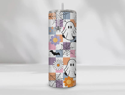 👻🌸 Pastel Ghost Halloween Tumbler