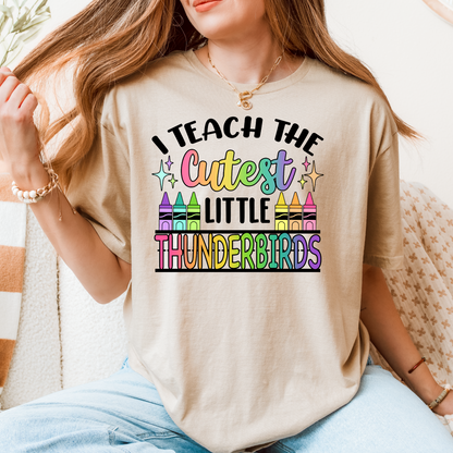 "I Teach the Cutest Little Thunderbirds" Teacher T-Shirt