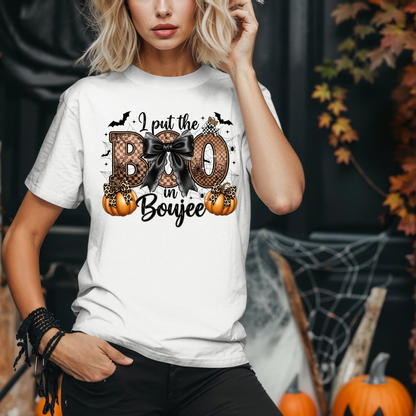 "I Put the Boo in Boujee" Halloween T-Shirt – Spooky, Stylish & Sassy