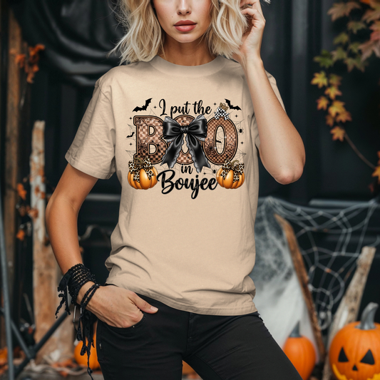 "I Put the Boo in Boujee" Halloween T-Shirt – Spooky, Stylish & Sassy
