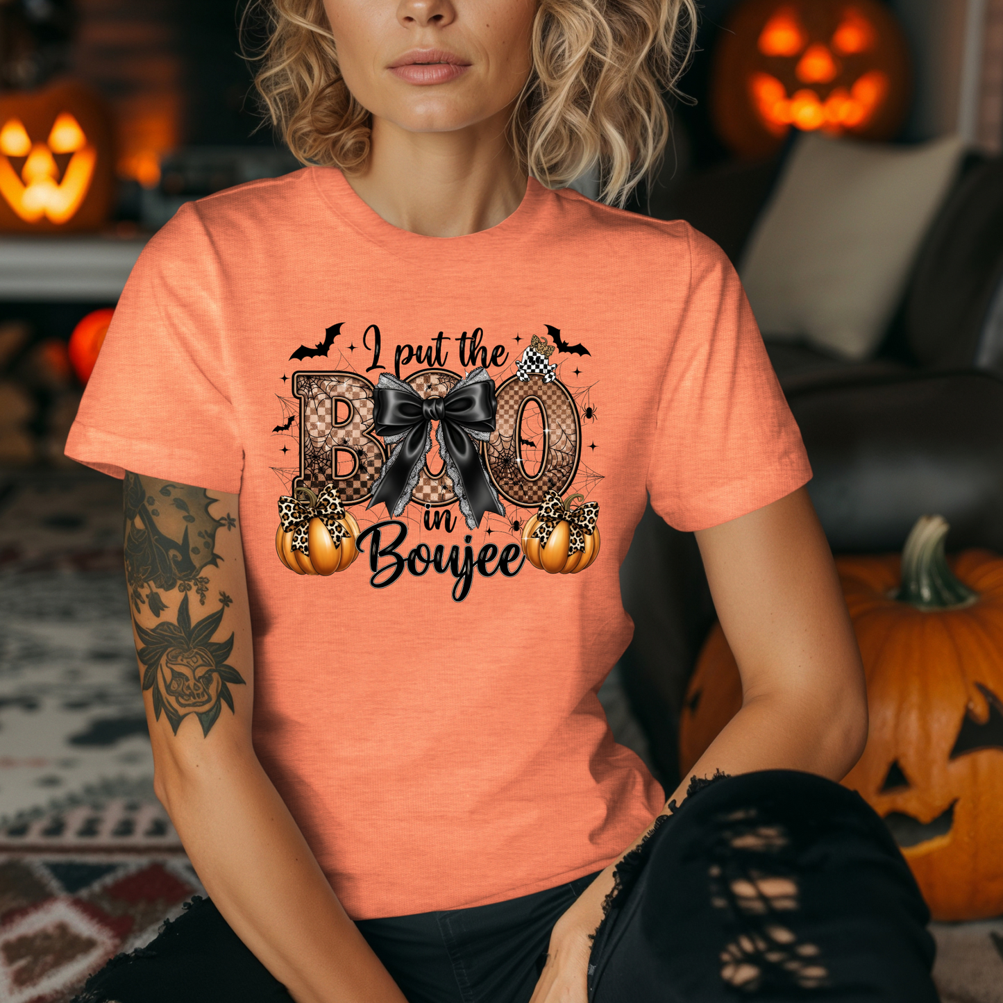 "I Put the Boo in Boujee" Halloween T-Shirt – Spooky, Stylish & Sassy