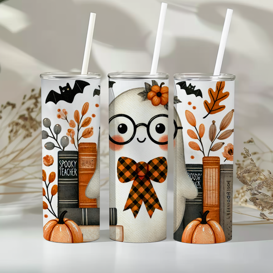 Spooky Teacher Ghost Tumbler
