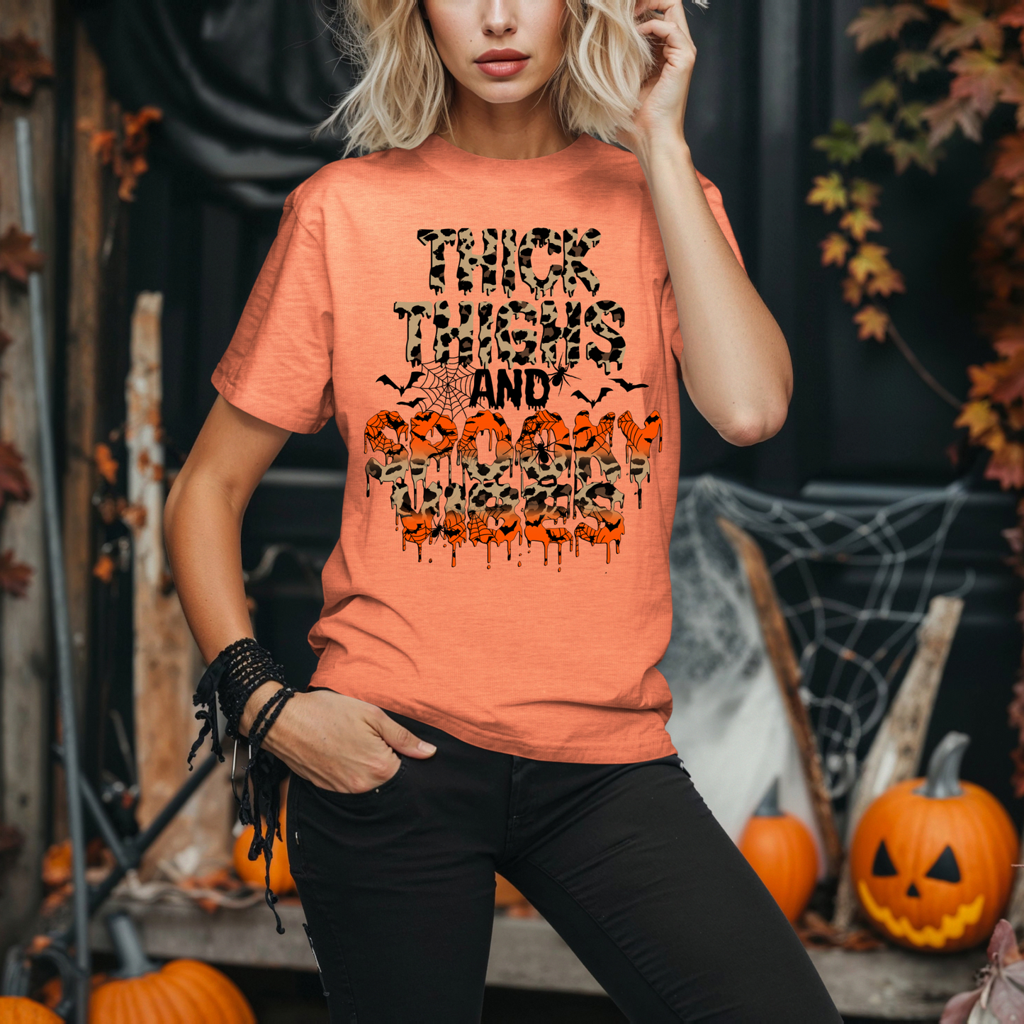 Thick Thighs and spooky vibes T-shirt
