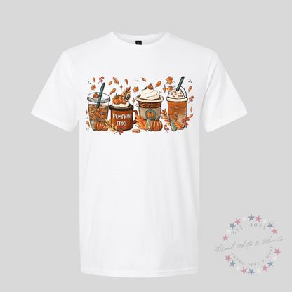 Pumpkin Spice Fall T-Shirt – Cozy Autumn Style for PSL Lovers